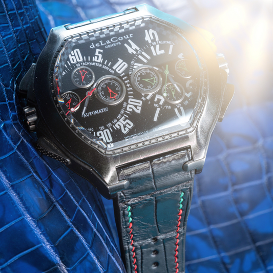 black-alligator-leather-strap-for-delacour-bichrono-green-red-stitching.png