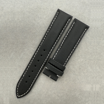 Black-FKM-rubber-strap-sailcloth-pattern-for-Breguet-classique-white-stitching-photo.png