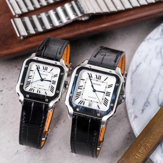 Black-alligator-leather-watch-strap-for-Cartier-New-Santos-On-Watch.png