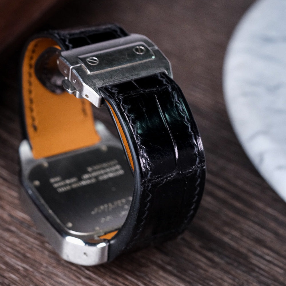 Black-alligator-leather-watch-strap-for-Cartier-Santos-100-Backside.jpg