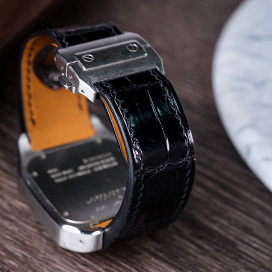 Black-alligator-leather-watch-strap-for-Cartier-Santos-100-Backside.jpg