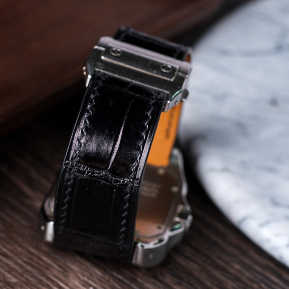 Black-alligator-leather-watch-strap-for-Cartier-Santos-100-Deatil.jpg