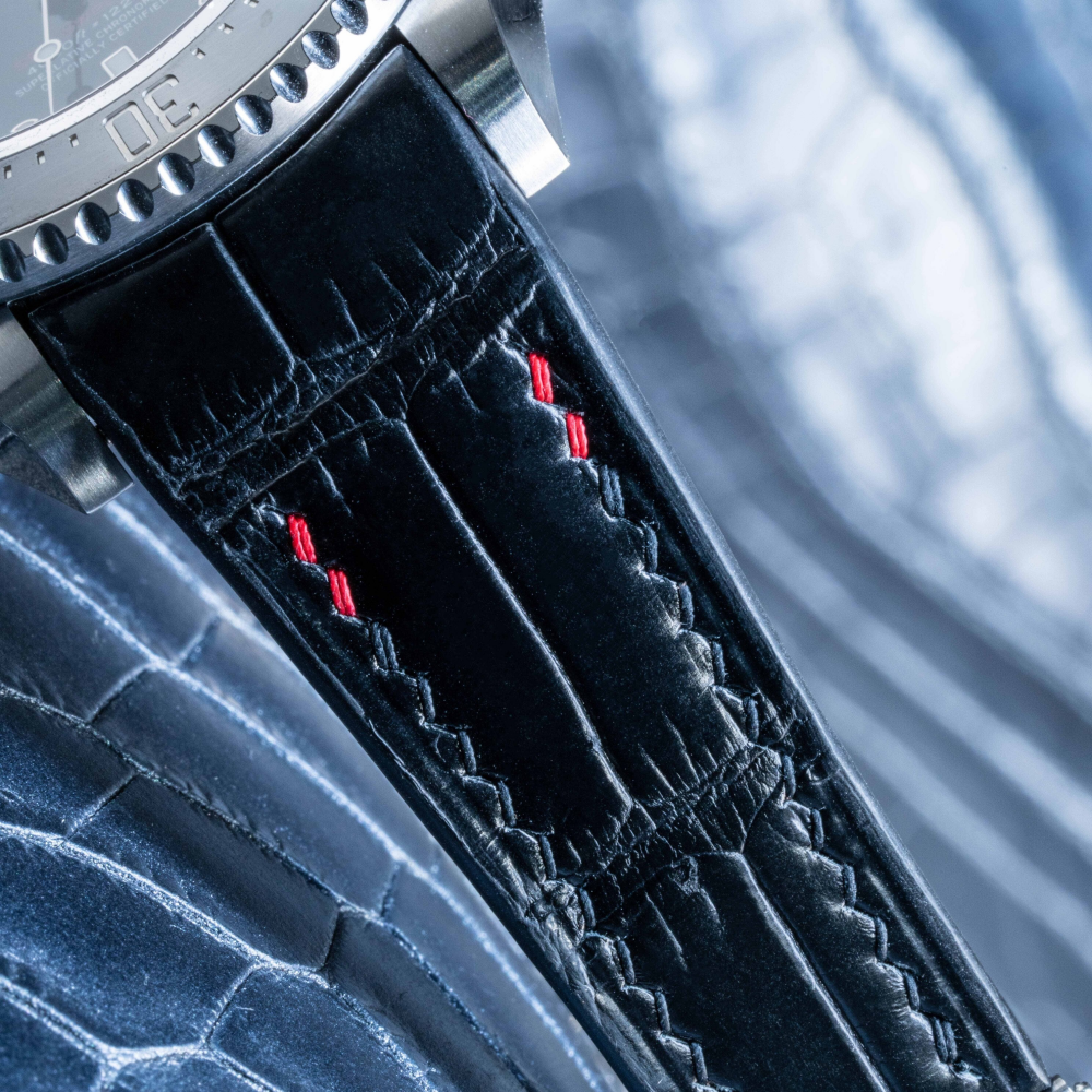 Black-alligator-leather-watch-strap-for-Rolex-Sea-Dweller-stitching.png