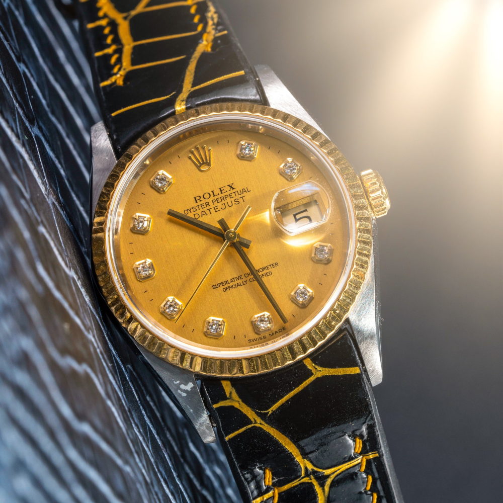 Black-gold-alligator-leather-watch-strap-for-Rolex-Datejust-36mm.png