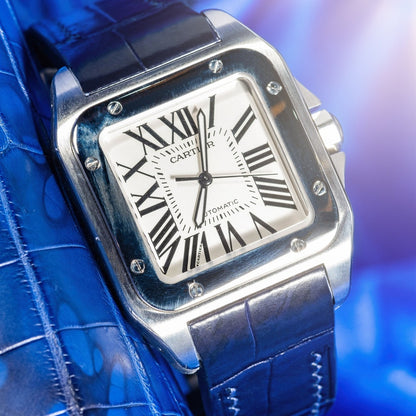Blue-alligator-leather-watch-strap-for-Cartier-Santos-100-On-Watch.jpg