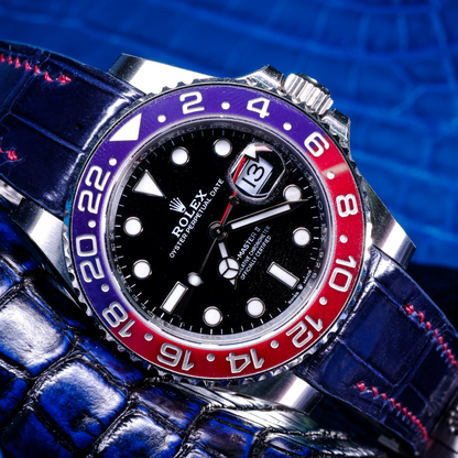 Blue-alligator-leather-watch-strap-for-Rolex-GMT-Master-II-on-Watch.png