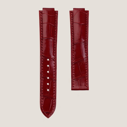 Glossy-cherry-alligator-leather-watch-strap-for-cartier-ballon-bleu-push-button.png