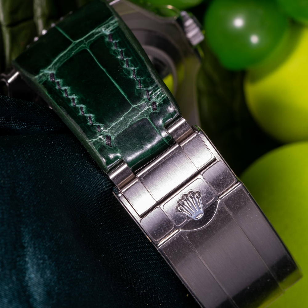 Green-Alligator-leather-watch-strap-for-Rolex-Submariner-backside.png
