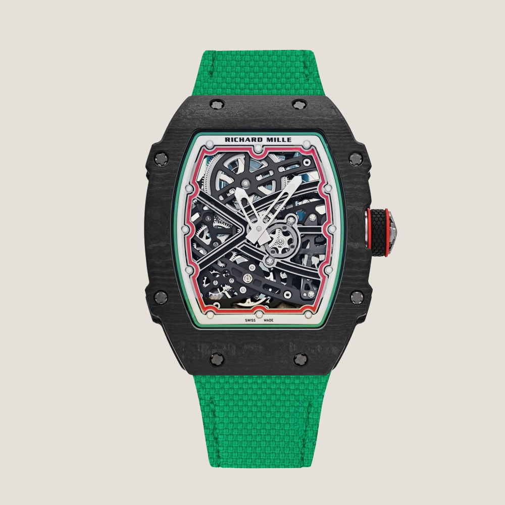 Green-Velcro-Watch-Strap-for-Richard-Mille-on-watch.png