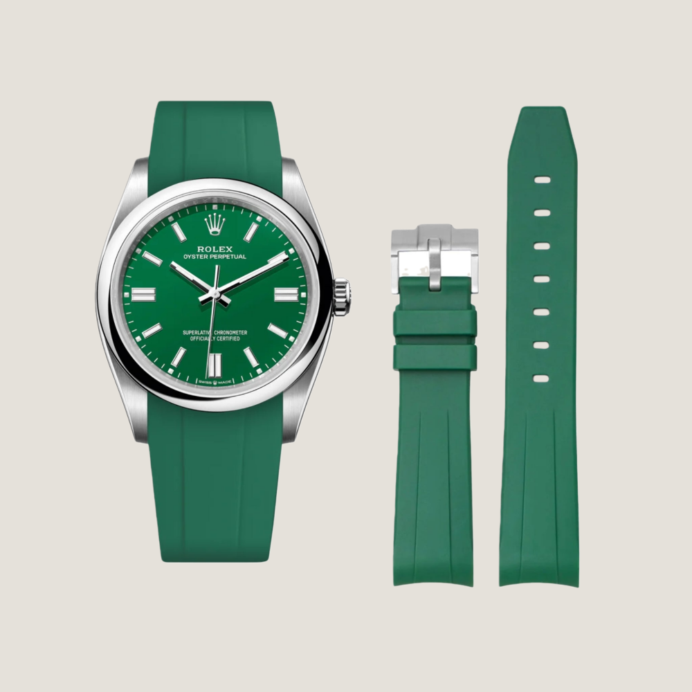 Green-rubber-strap-for-rolex-oyster-perpetual-36mm-with-Watch.png