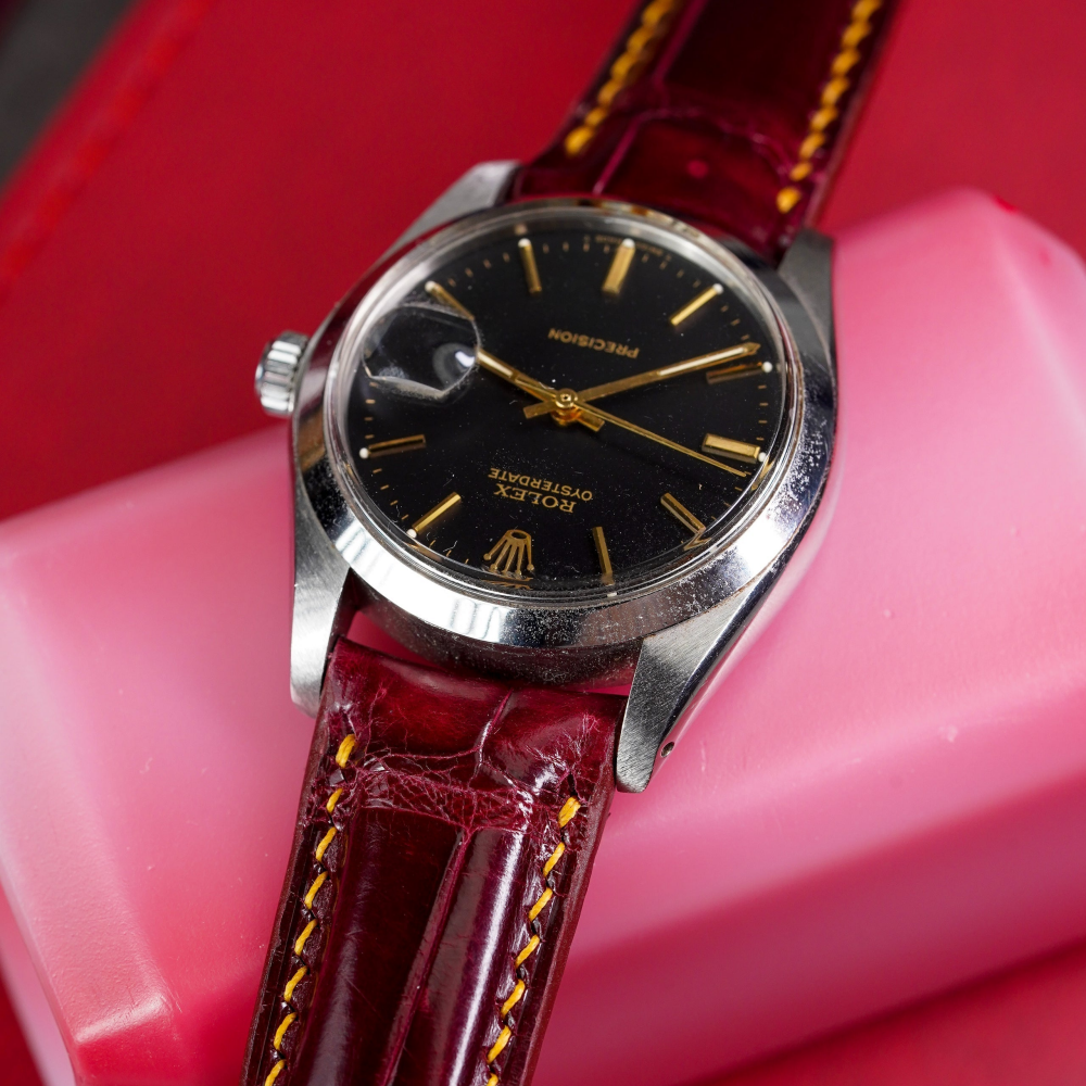 Maroon-Red-alligator-leather-watch-strap-for-Rolex-OysterPerpetual-watch.png