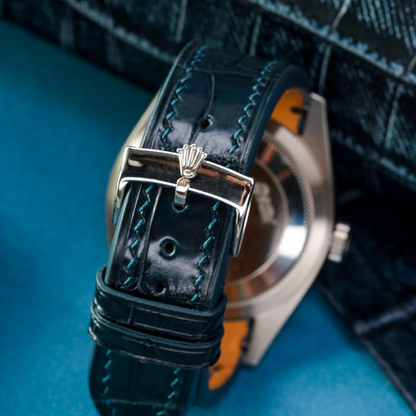Navy-blue-alligator-leather-watch-strap-for-Rolex-Sky-dweller-backside.png