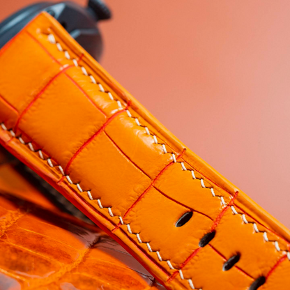 Orange-alligator-leather-watch-strap-for-Panerai-Radiomir-Detail.png