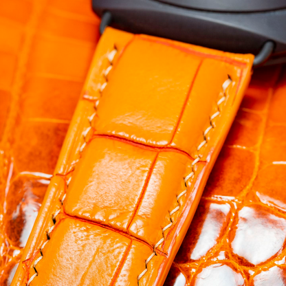 Orange-alligator-leather-watch-strap-for-Panerai-Radiomir-stitching.png
