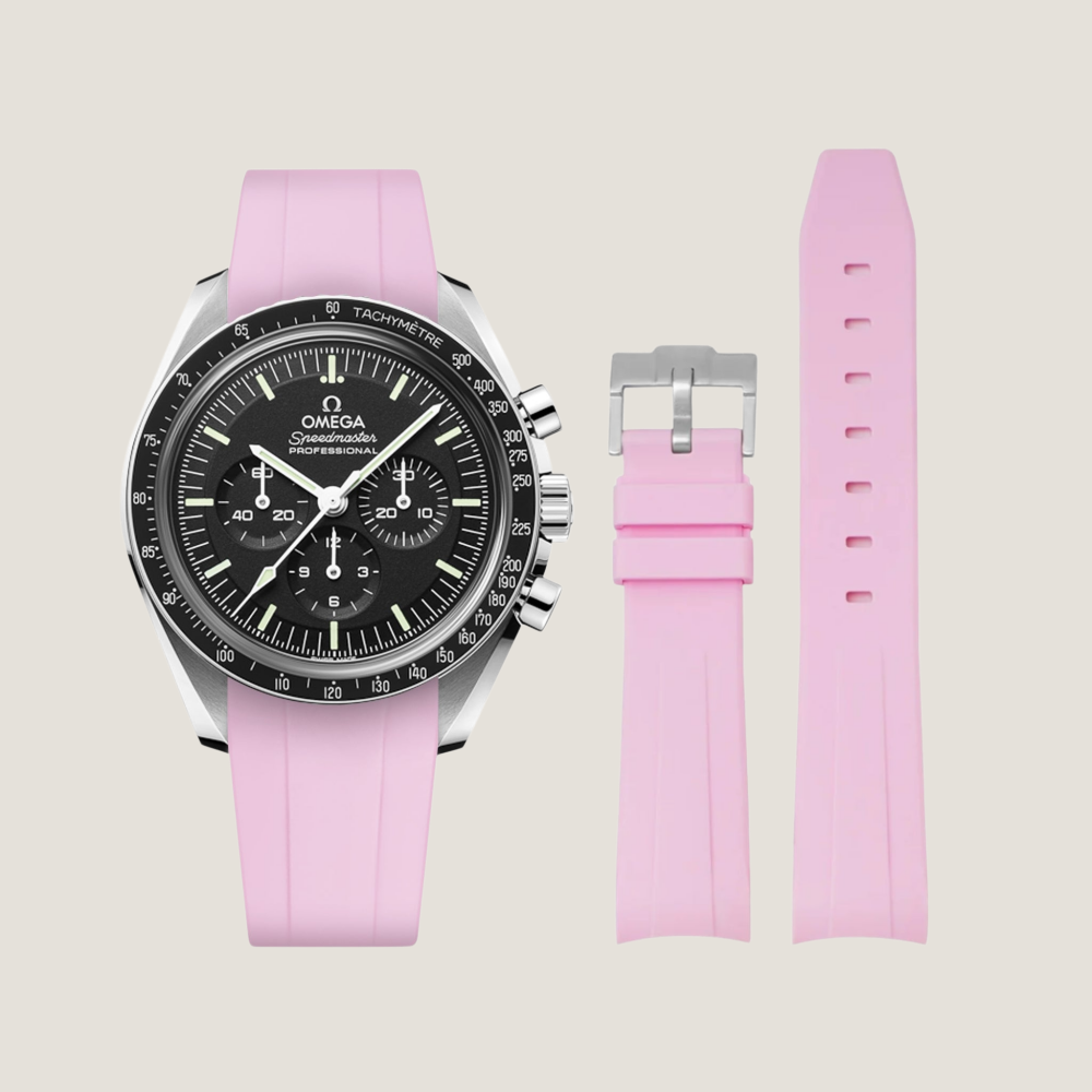 Pink-FKM-rubber-strap-for-omega-speedmaster-with-watch.png