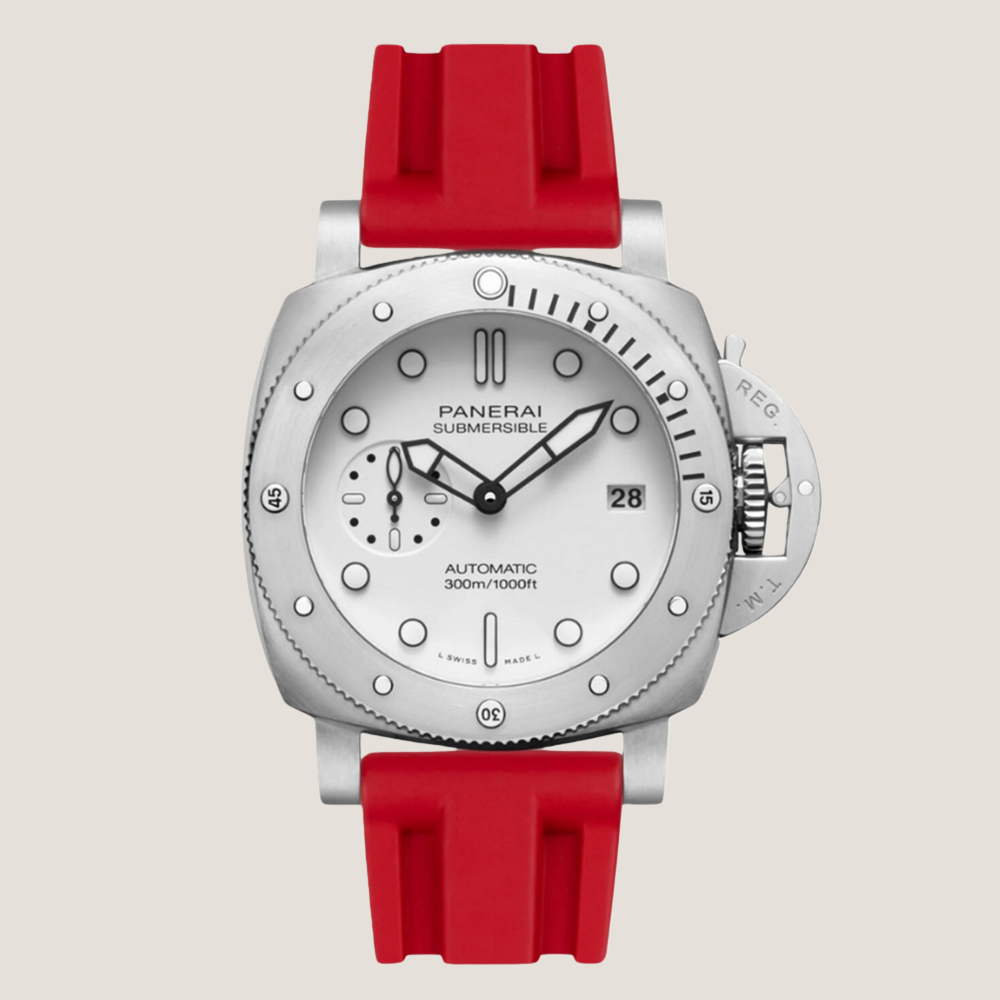 Red-fkm-rubber-strap-for-Panerai-Submersible-on-Watch.png