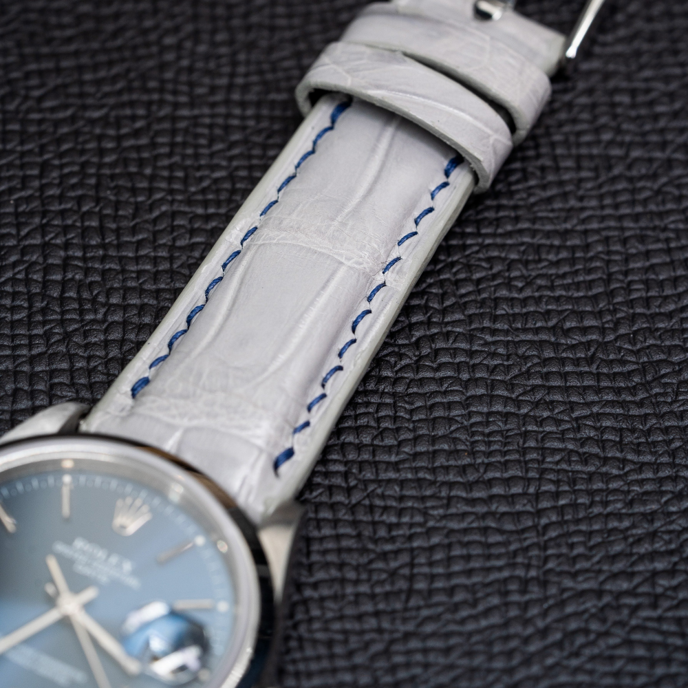 Rhino-Grey-alligator-leather-watch-strap-for-Rolex-OysterPerpetual-stitching.png