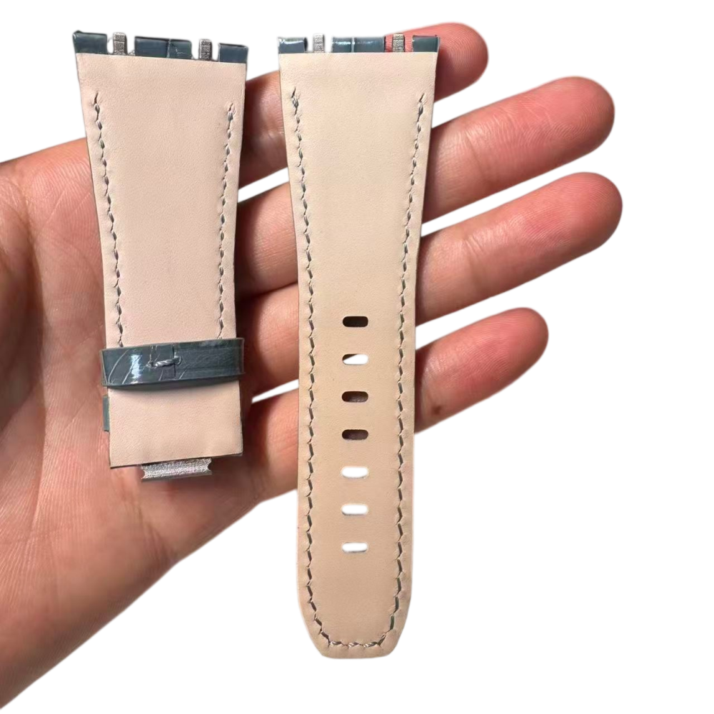 Bracelet en cuir d'alligator pour AP Royal Oak Offshore 43mm