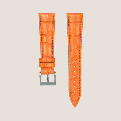 TangerineAlligatorLeatherWatchStrap.png