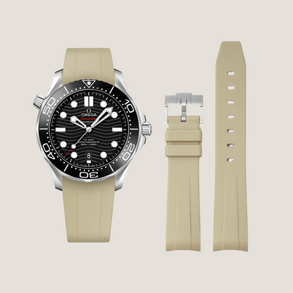 beige-FKM-rubber-strap-for-omega-seamaster-300-with-watch.png