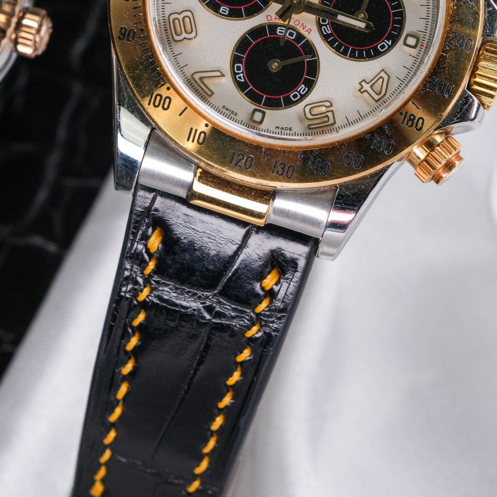 black-alligator-leather-strap-Rolex-day-date-detail.png