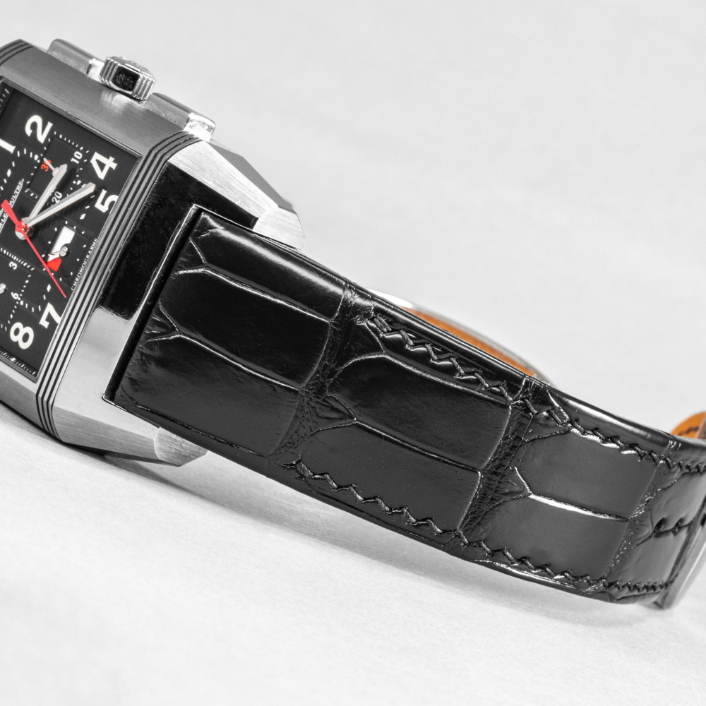 black-alligator-leather-strap-for-Jaeger-LeCoultre-Reverso-Squadra-Chronograph-GMT-detail.png