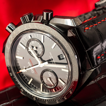 black-alligator-leather-strap-for-omega-speedmaster-red-stitching-on-watch.png