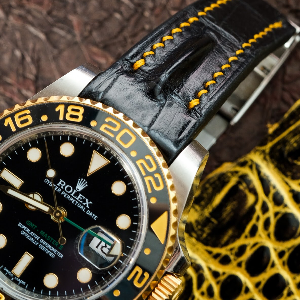 black-alligator-leather-strap-for-rolex-gtm-ii-116713LN-0001-detail.png