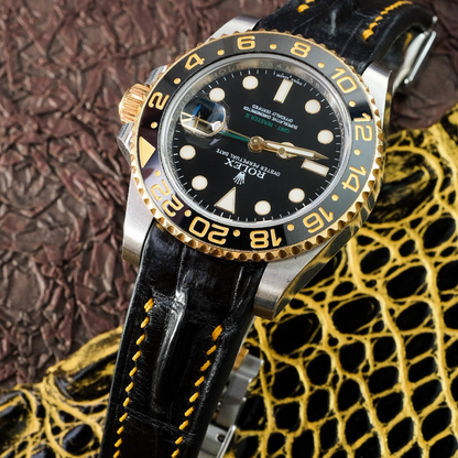 black-alligator-leather-strap-for-rolex-gtm-ii-116713LN-0001-watch.png