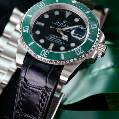 black-alligator-leather-strap-for-rolex-submariner-40mm-starbucks-stitching.png