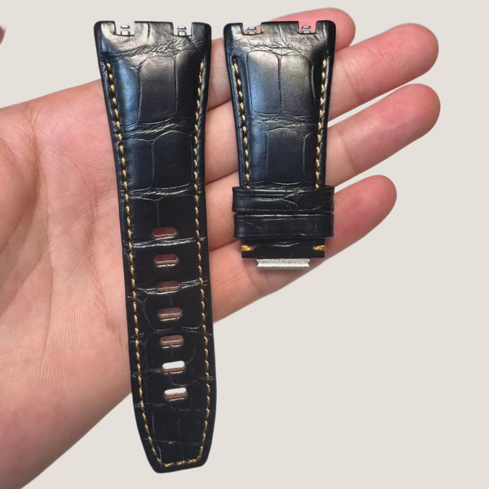 Bracelet en cuir d'alligator pour AP Royal Oak Offshore 43mm