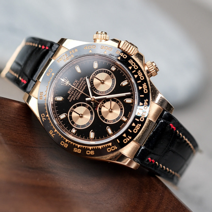black-alligator-strap-for-rolex-daytona-with-red-rosegold-stitching.png