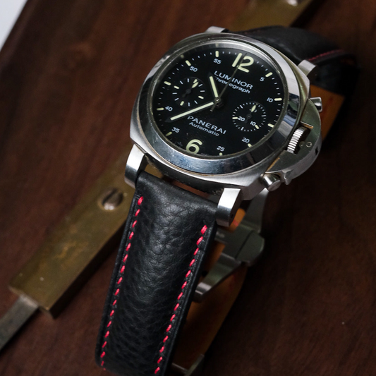 black-chevre-leather-watch-strap-for-Panerai-Luminor-on-Watch.png