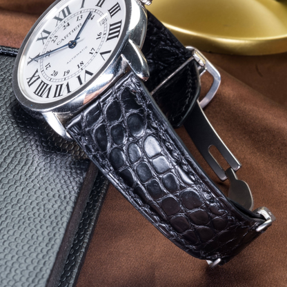 black-round-sale-alligator-leather-strap-for-Cartier-Ronde-Solo-on-watch.png