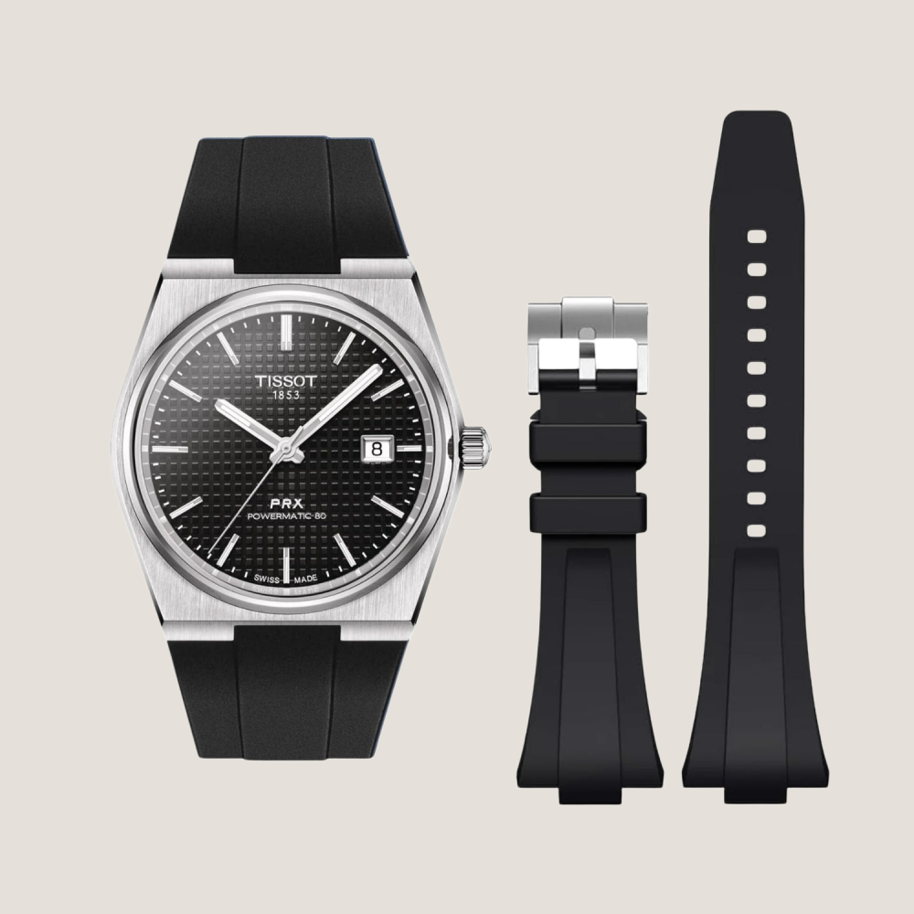 black-rubber-strap-for-tissot-prx-with-watch.png