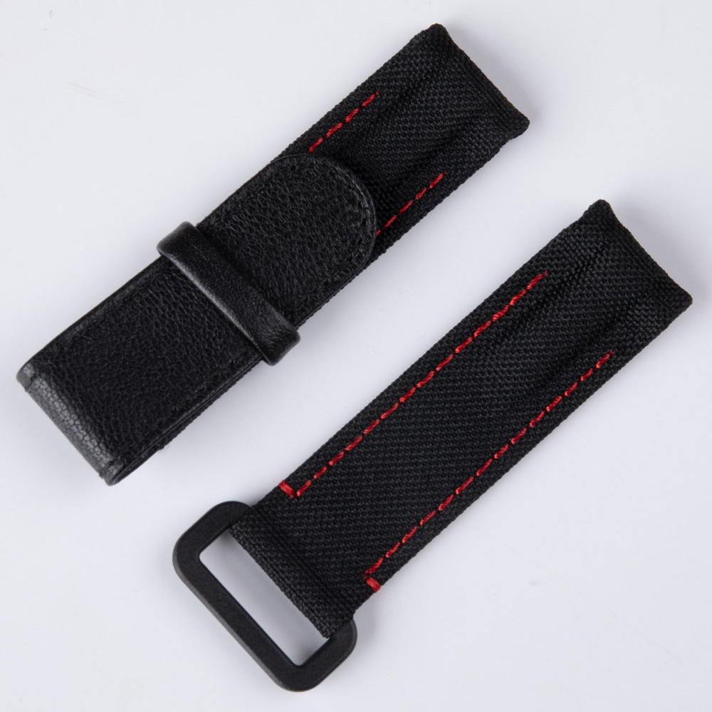 black-vecro-canva-strap-for-Rolex-DIW-red-stitching-main.png