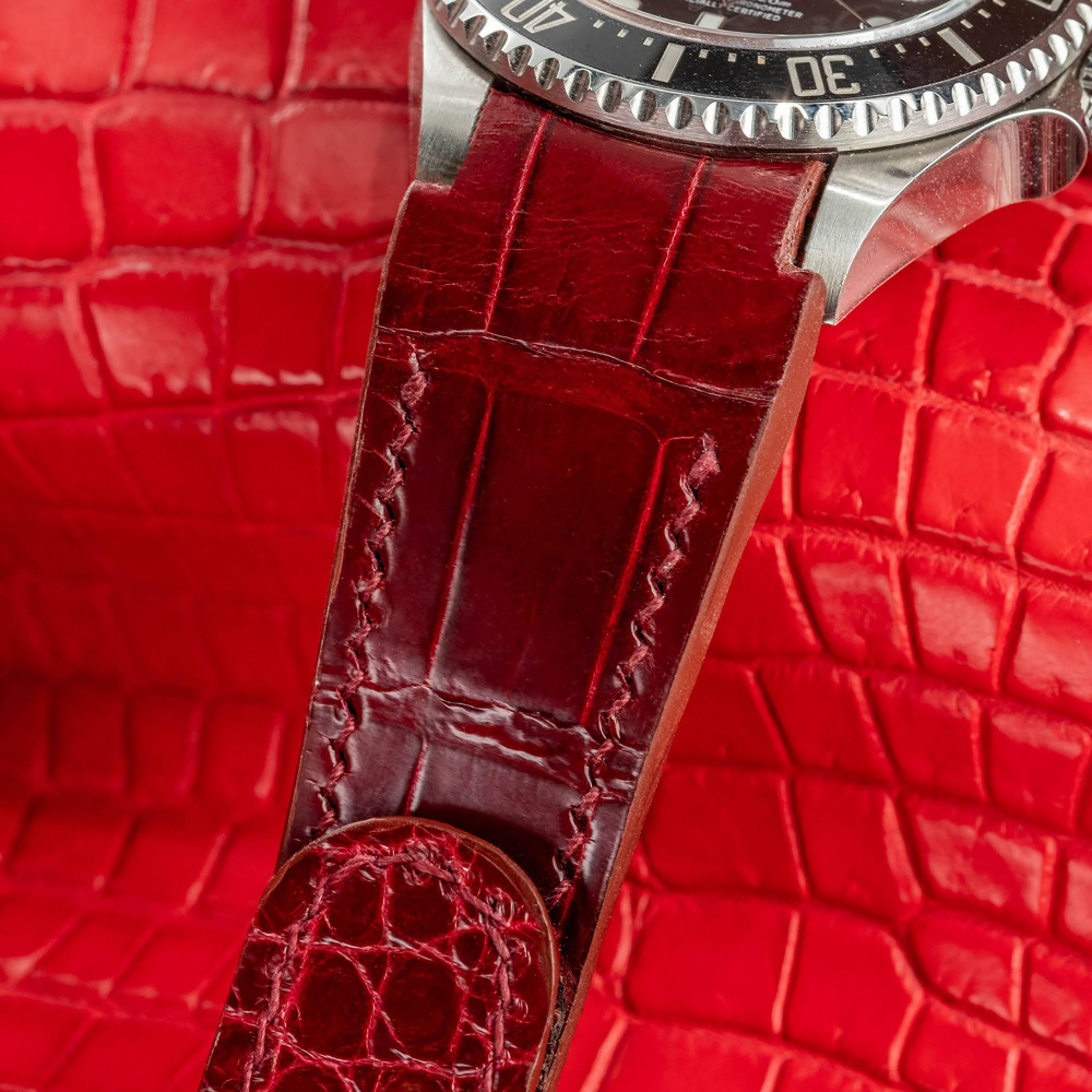 blood-red--alligator-leather-watch-strap-for-Rolex-Sea-Dweller-stitching.png