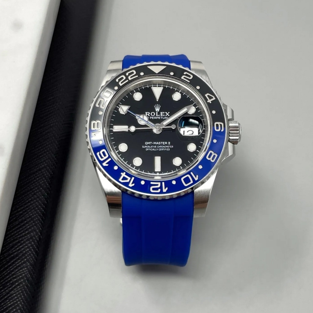 blue-deployant-rubber-strap-for-rolex-MT-Maaster-II-on-watch.png