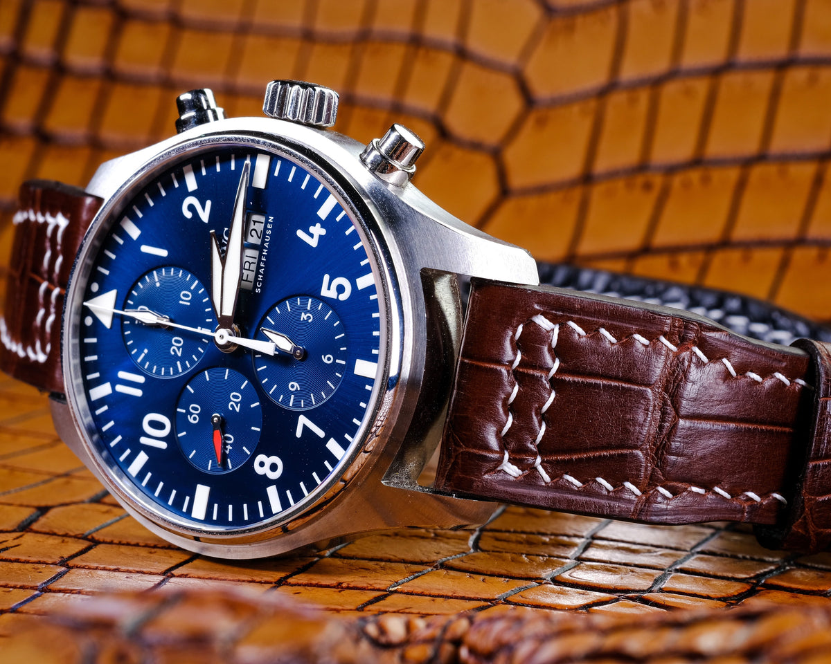 brown-alligator-leather-strap-for-iwc-pilot-s-watch-chronograph-black-on-watch.jpg