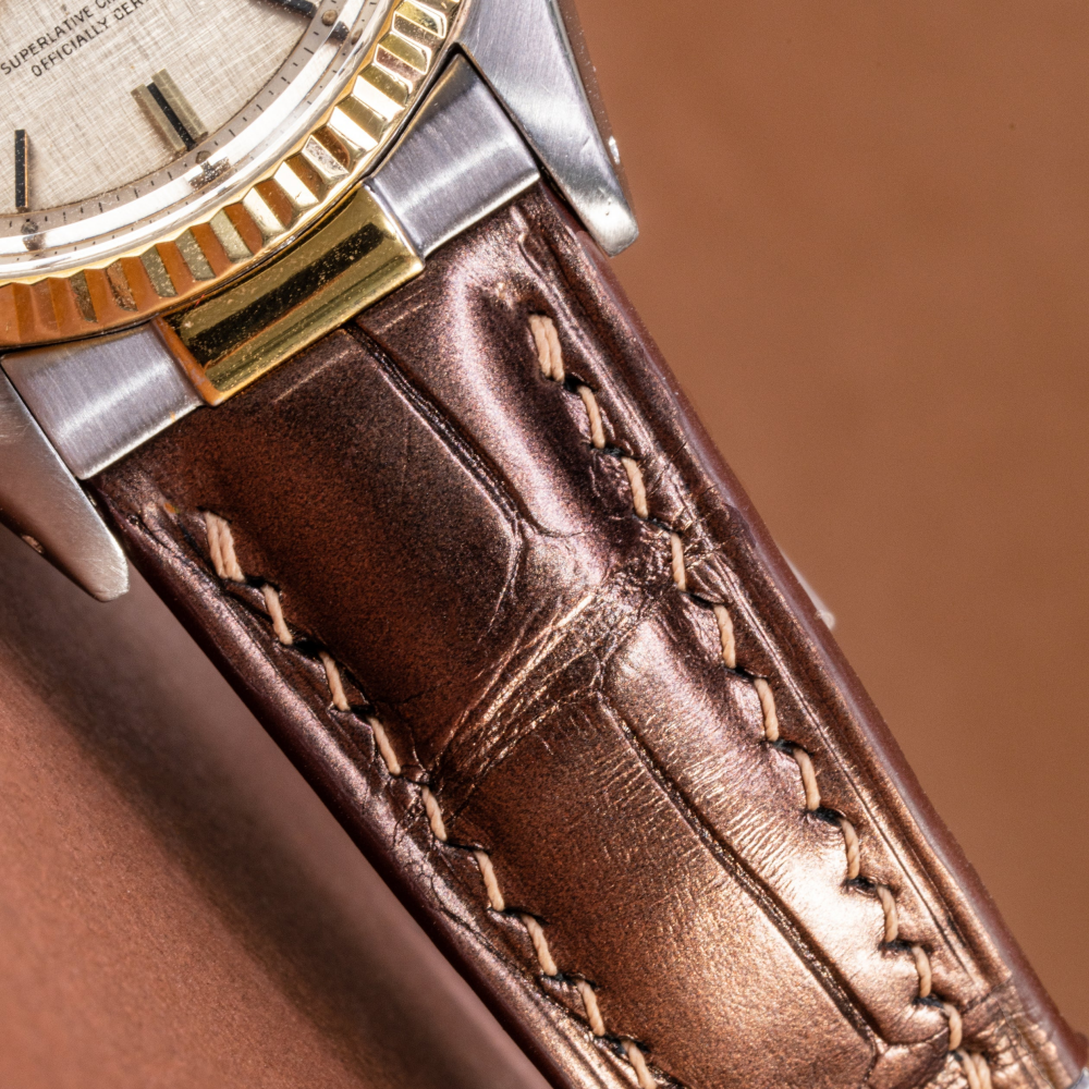 champagne-gold-alligator-leather-watch-strap-for-Rolex-Datejust-watch-stitching.png