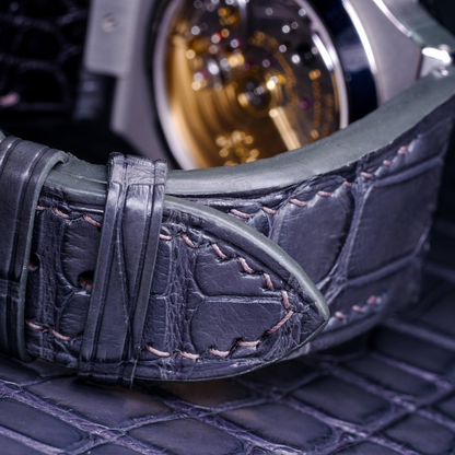 charcoal-grey-alligator-leather-watch-strap-for-Patek-Philippe-Nautilus-5980r-stitching.png