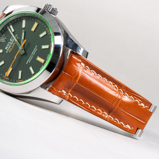 chestnut-brown-alligator-leather-strap-for-rolex-milgauss-watch.png