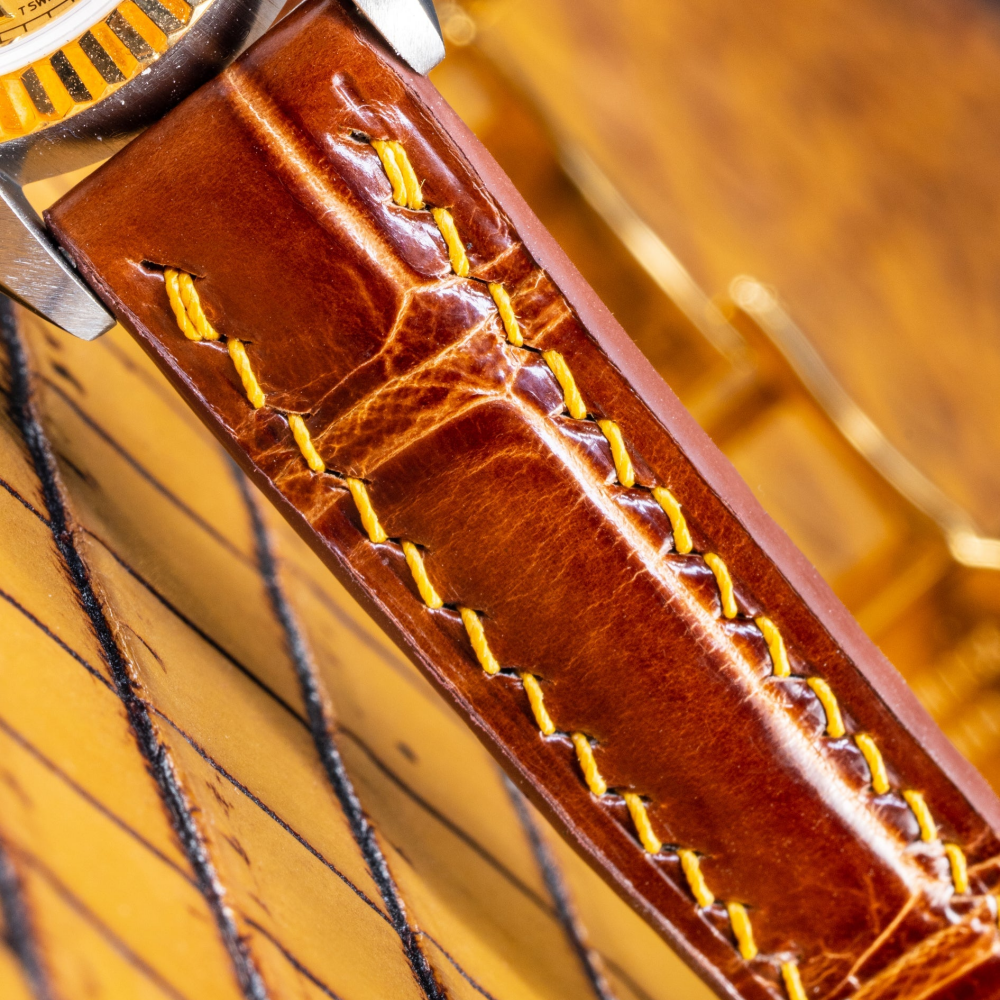 chestnut-brown-alligator-leather-watch-strap-for-Rolex-Datejust-28mm-stitching.png