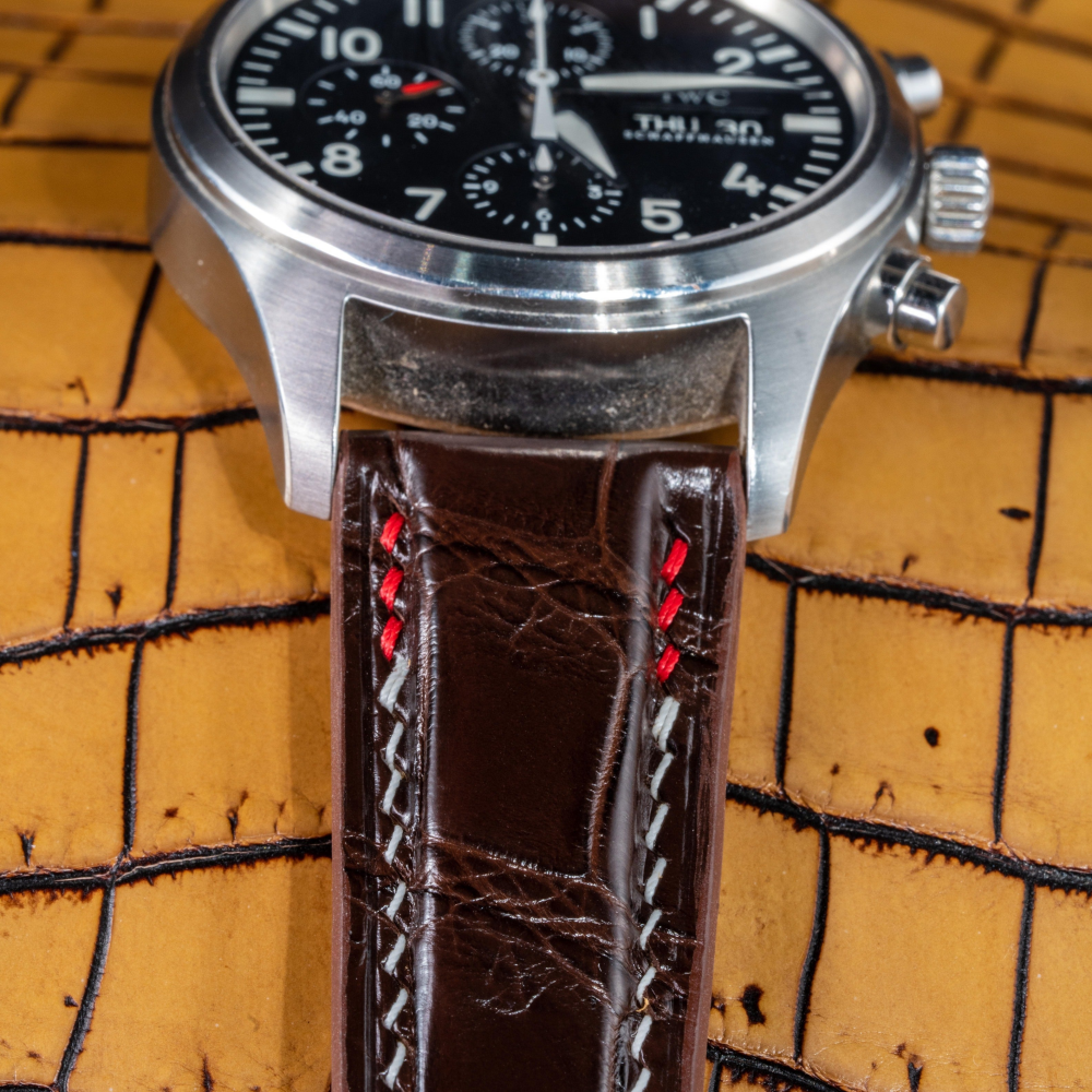 chocolate-brown-alligator-leather-strap-for-iwc-pilot-s-watch-chronograph-stitching.png