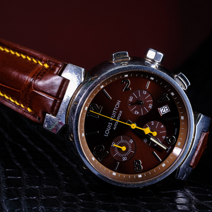 chocolate-brown-alligator-leather-strap-for-louis-vuitton-tambour-twenty-on-watch.png