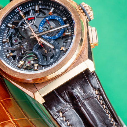 dark-brown-alligator-leather-strap-for-Zenith-DEFY-El-Primero-21-on-watch.png