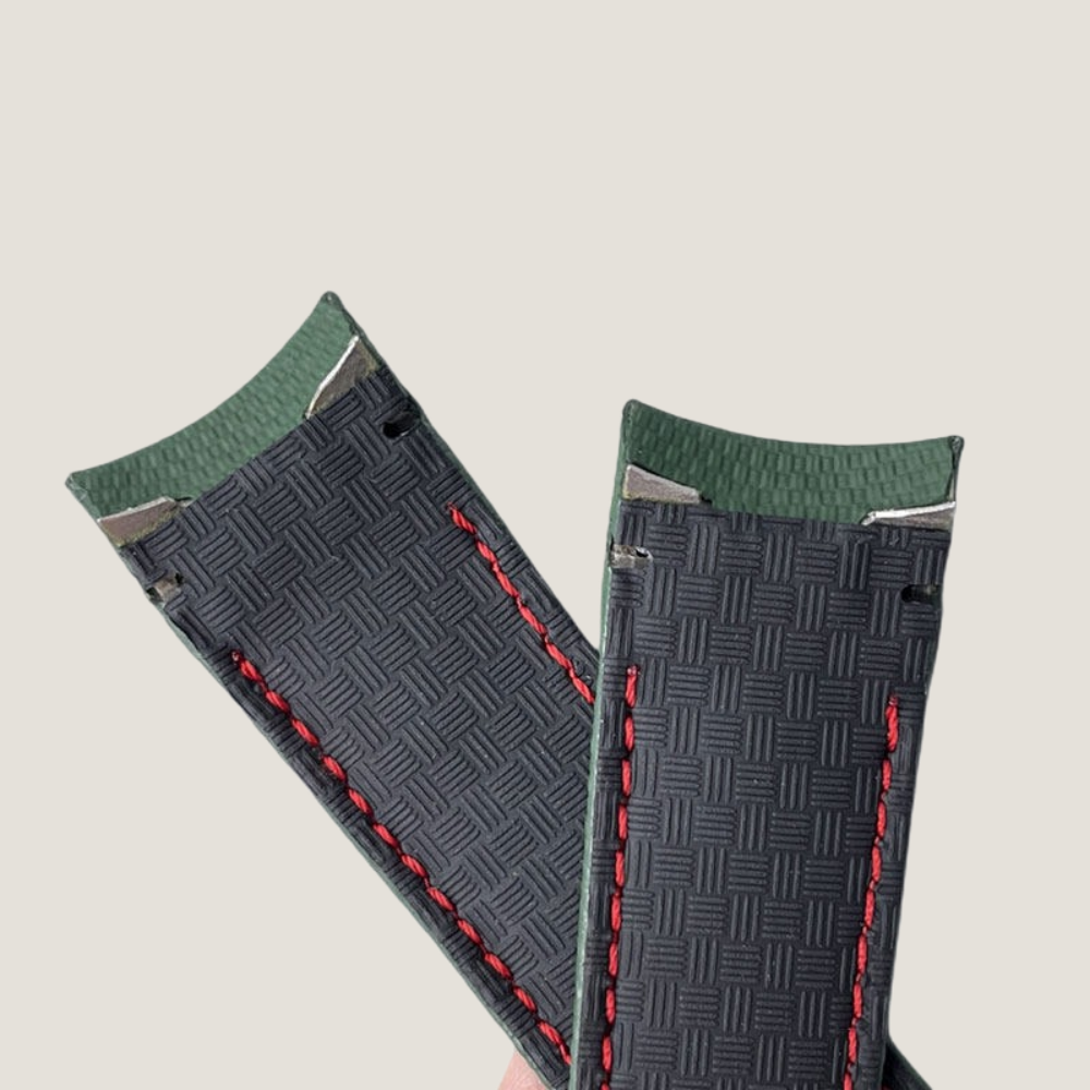 dark-green-fkm-rubber-strap-sailcloth-pattern-for-Breguet-Type-XXI-3810-detail.png