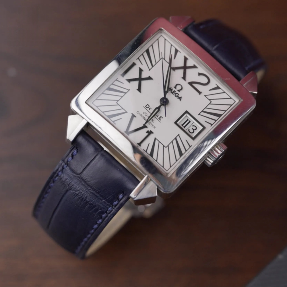 dark-navy-alligator-watch-strap-for-omega-De-Ville-on-watch.png
