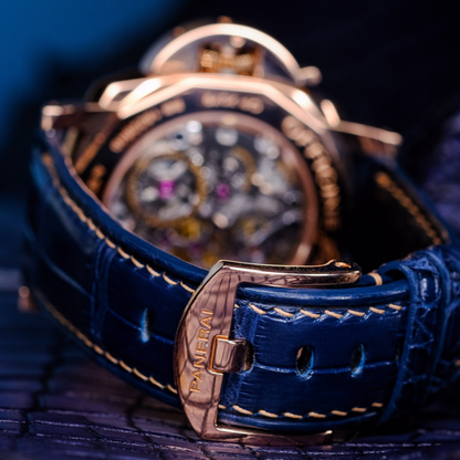 electric-Blue-alligator-leather-watch-strap-for-Panerai-Luminor-rosegold-stitching-backside.png