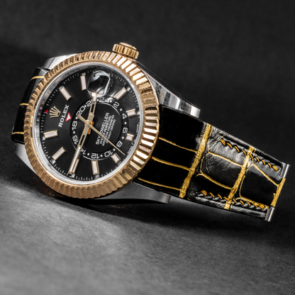 gold-black-alligator-leather-strap-for-rolex-sky-dweller-watch.png